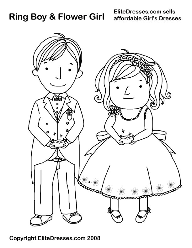 Flower Girl Coloring Pages title=