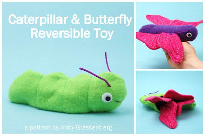 Caterpillar & Butterfly reversible toy pattern