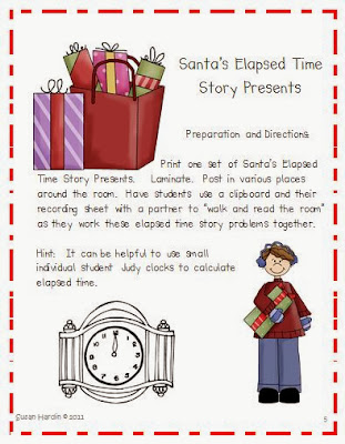 http://www.teacherspayteachers.com/Product/Santas-Elapsed-Time-Presents-Task-Cards-171965