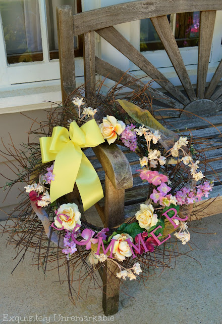 Summer Floral Wreath With Letters
