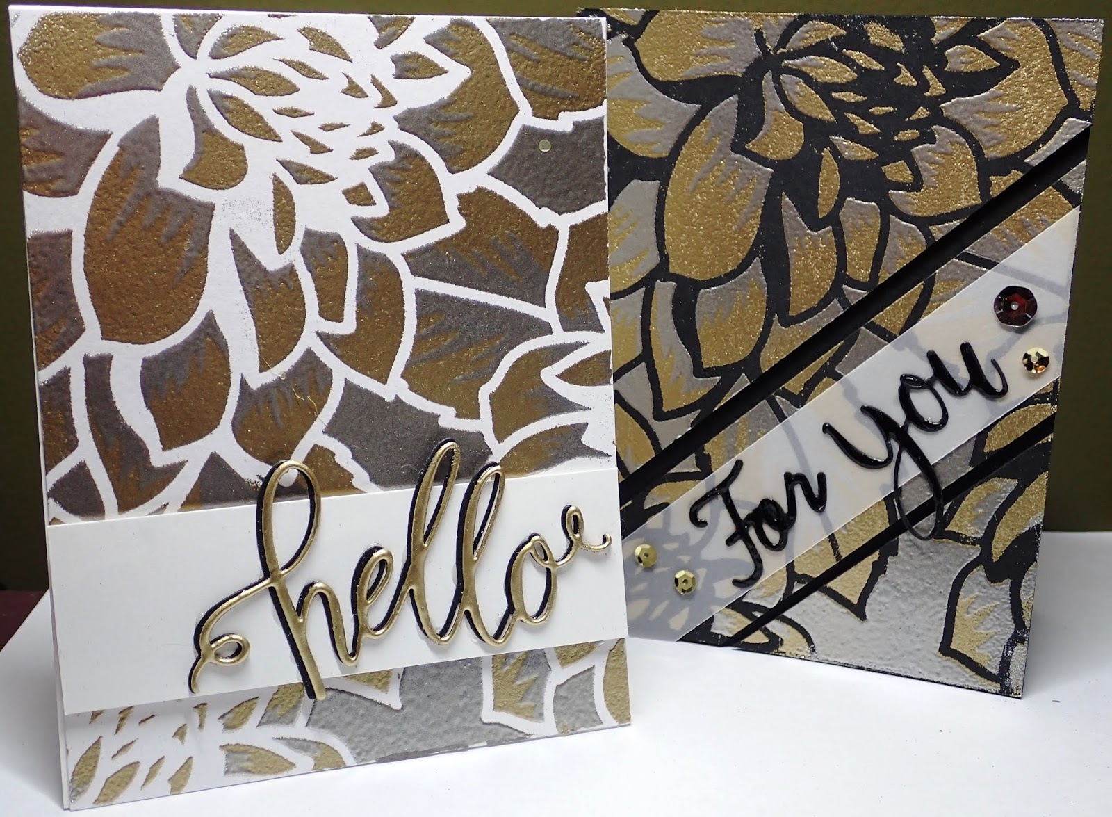 How to do double heat embossing using layered stencil