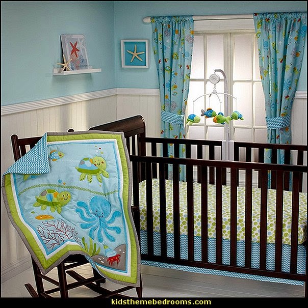 Ocean themed baby bedroom decorating ideas and under the sea themed ...