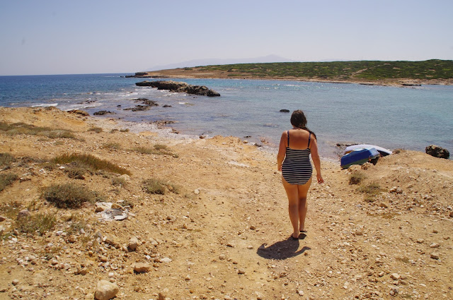 Girl exploring Paros Island Girl exploring Paros Island