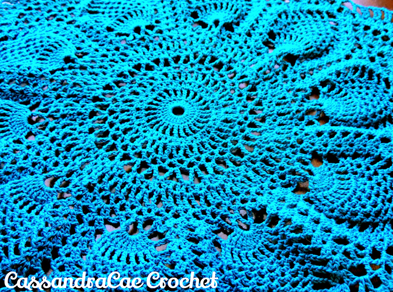 Pink Pineapple Doily Free Crochet Pattern