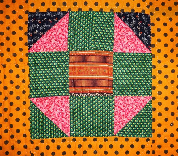 Civil War Quilts Stars in a Time Warp 4 Chrome Orange or Cheddar