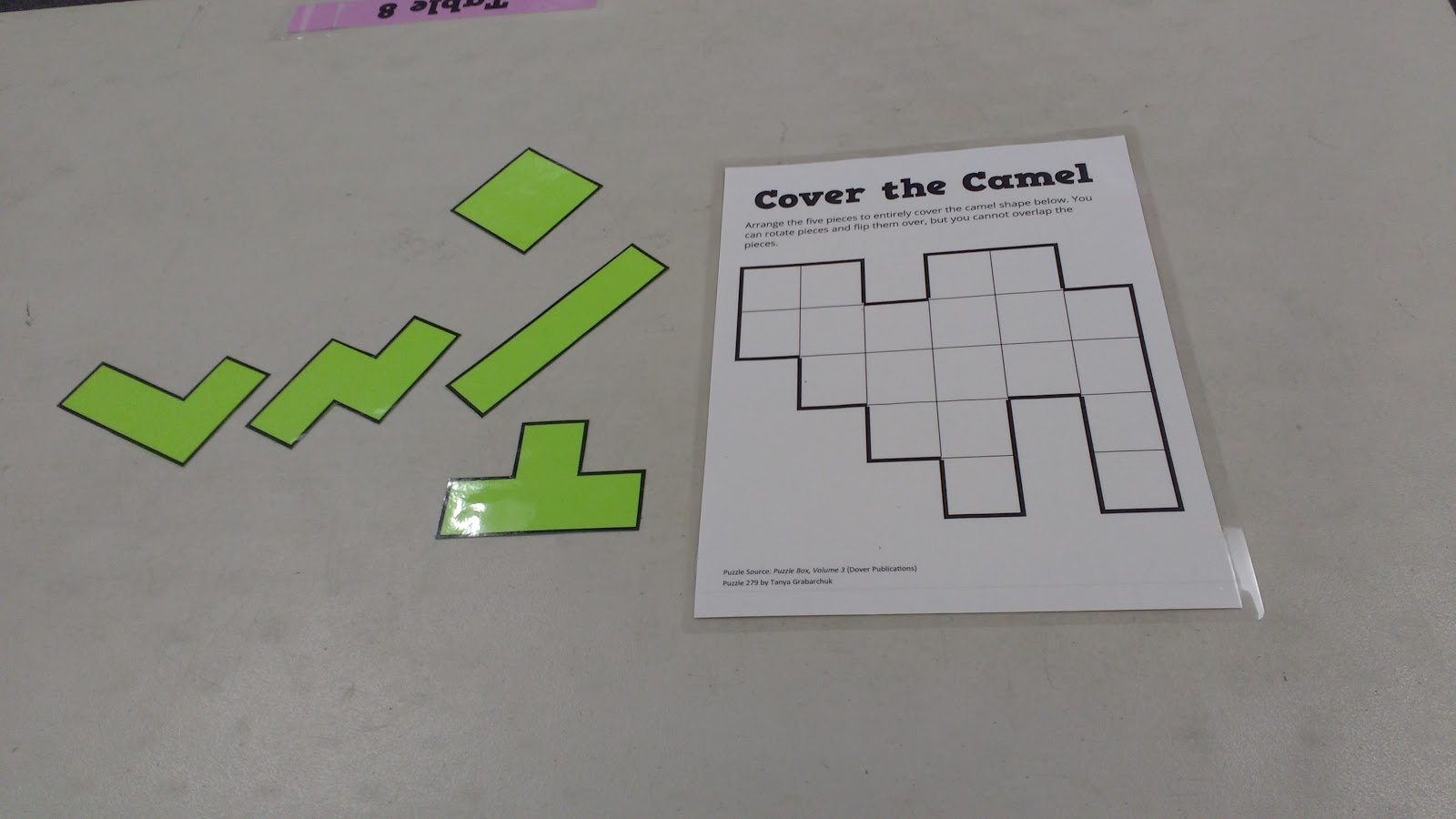 Math = Love Cover the Camel Puzzle from Puzzle Box, Volume 3