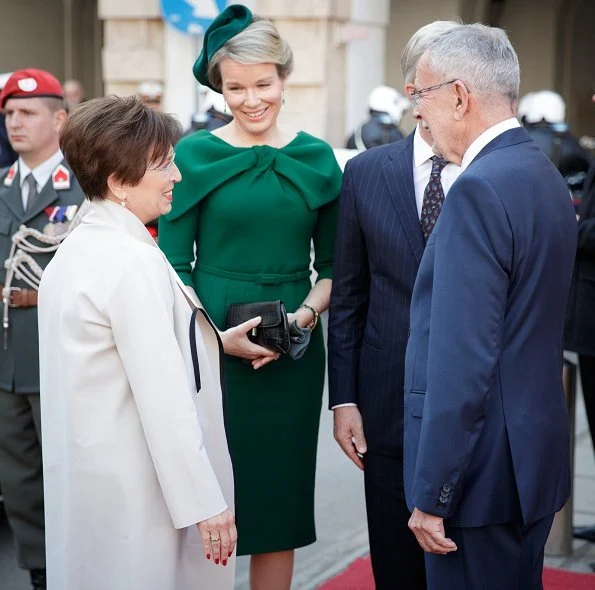 King Philippe and Queen Mathilde were welcomed by President Alexander Van der Bellen of Austria and his wife Doris Schmidauer