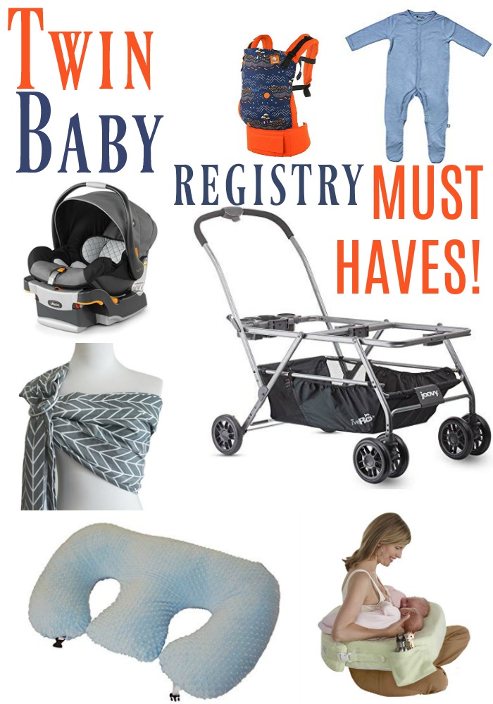 Baby items and gear specific to twins; twin baby gear to make the first 6 months easier 