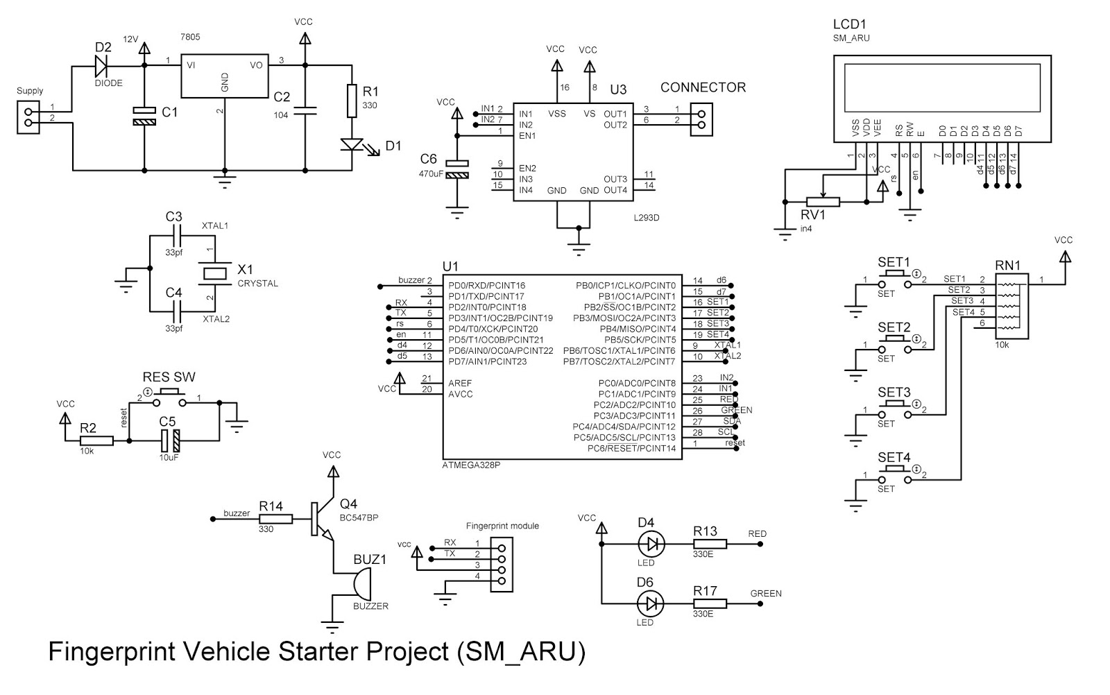 Shri Embedded Projects: Fingerprint Based Vehicle Starter System