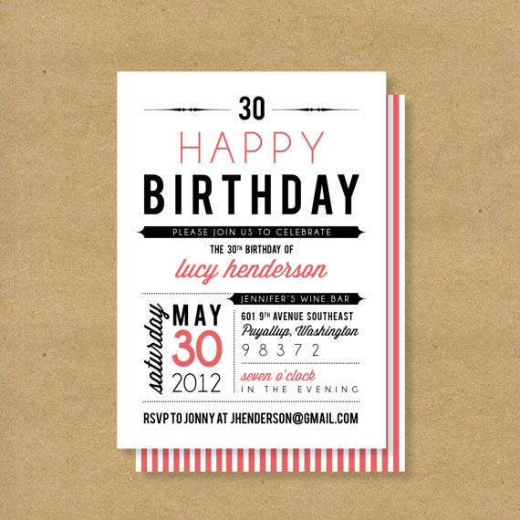 Adult Birthday Invitations 20