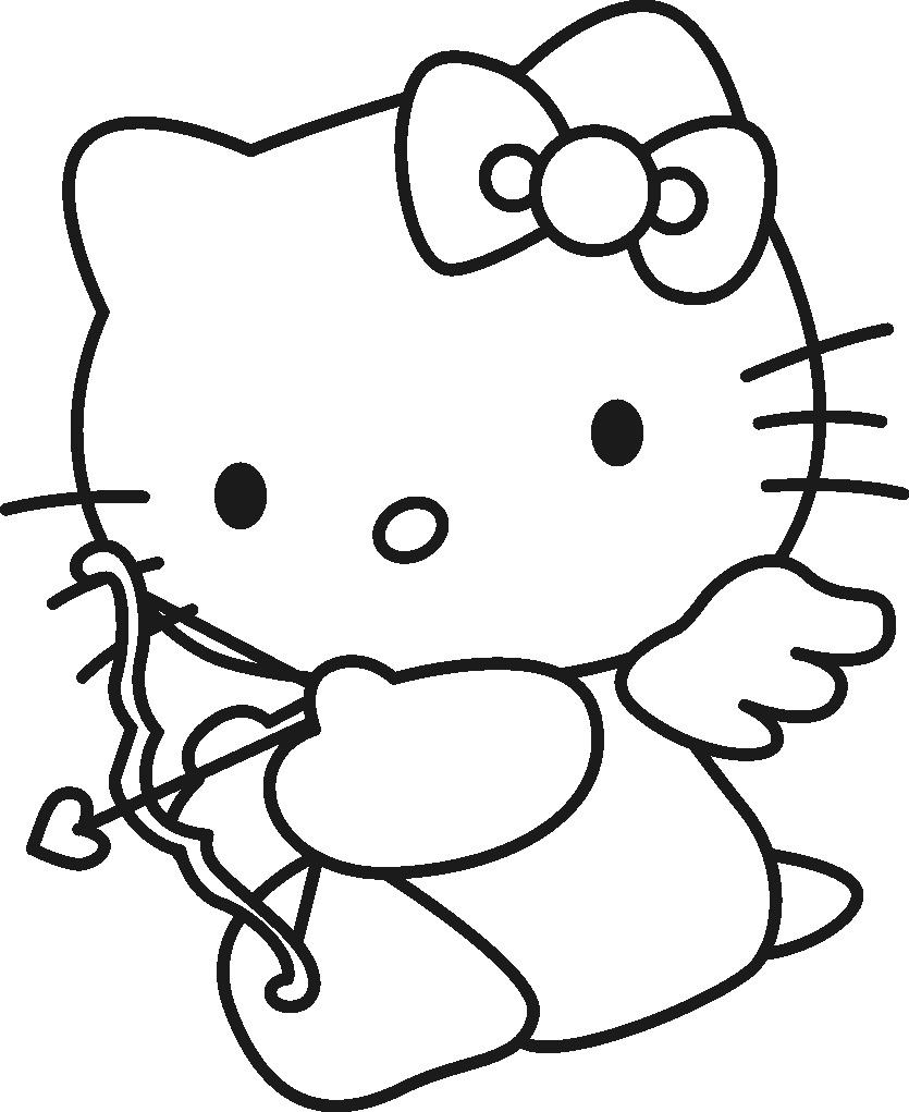 free coloring pages for kids: hello kitty coloring sheet