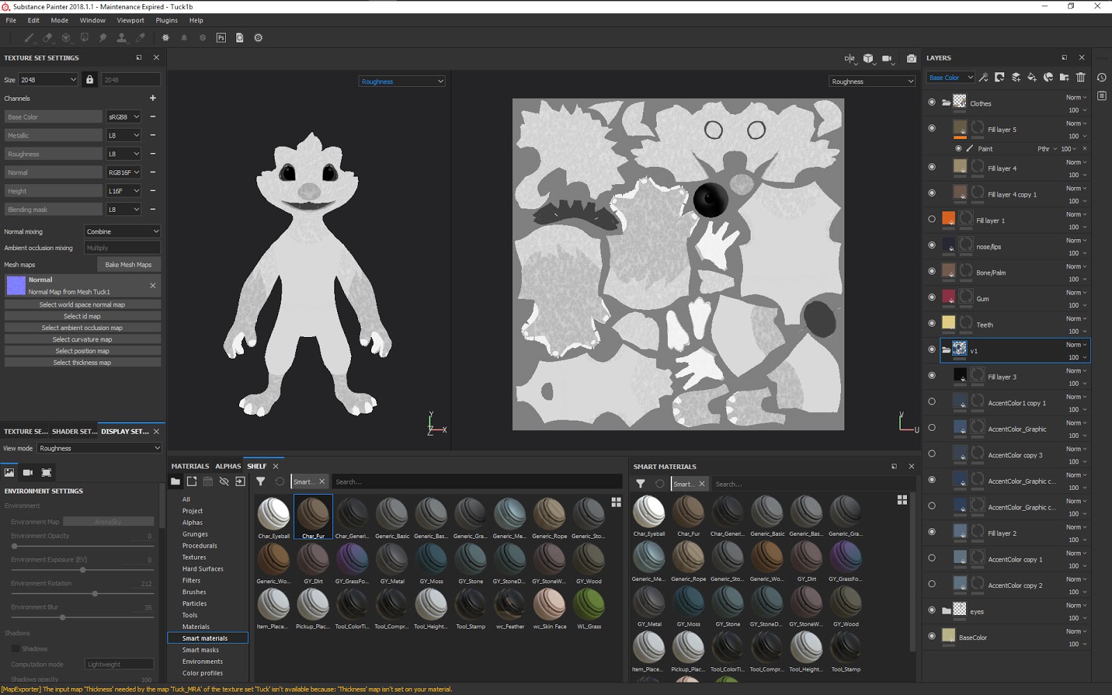 WONANIMAL ARTBLOG Substance Painter Roughness Map