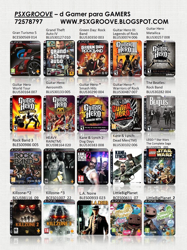 lista actualizada de juegos para PS3 14/12/11