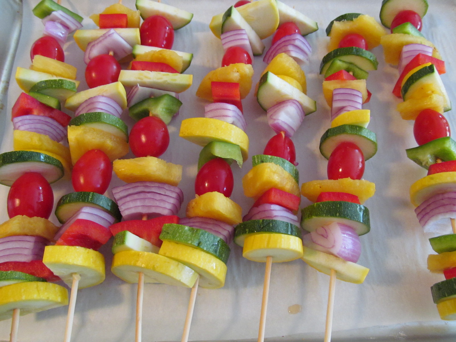 Sugarplum's Kitchen Grilled Fruit and Vegetable Kabobs