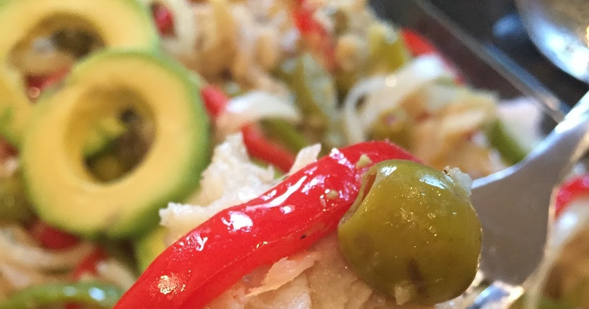 Viandas en escabeche con Bacalao estilo Boricua Mezcla De Sabor