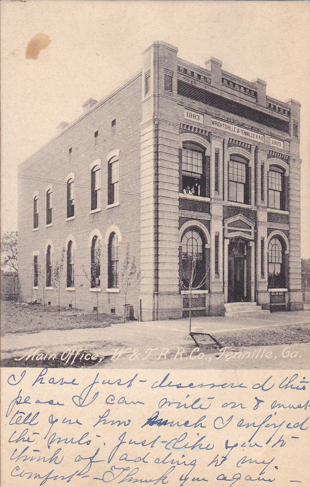 IMAGES OF OUR PAST THE WRIGHTSVILLE AND TENNILLE RAILROAD OFFICE, TENNILLE,