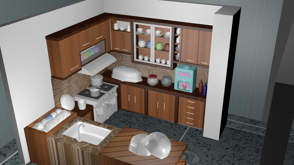 Gudang Informatika Mania: Contoh Dapur 3D dengan Blender