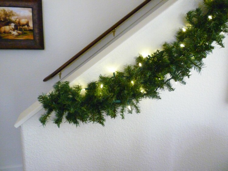 A Stroll Thru Life Christmas Garland On The Stairs Step By Step Tutorial