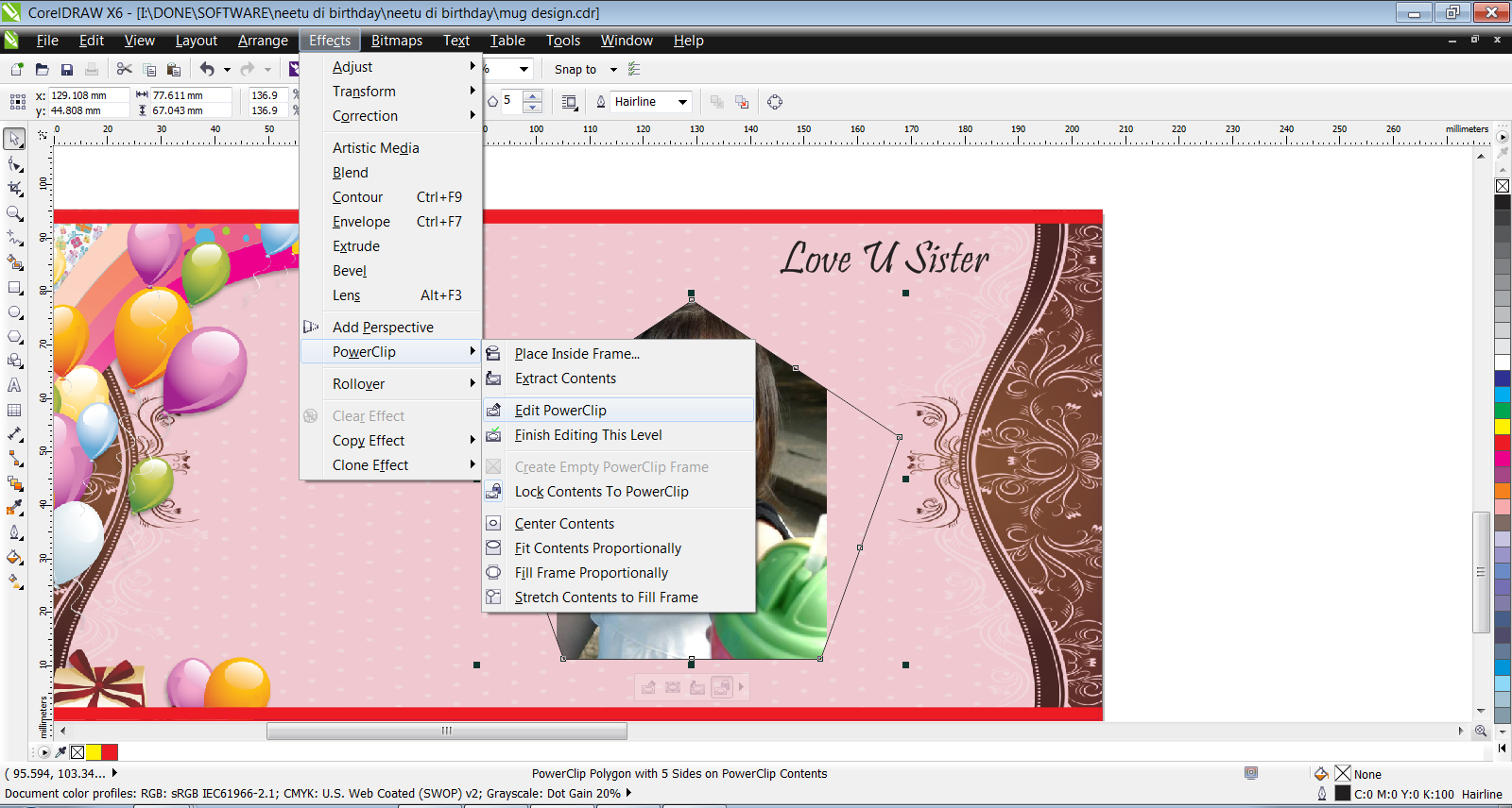 POWERCLIP В coreldraw
