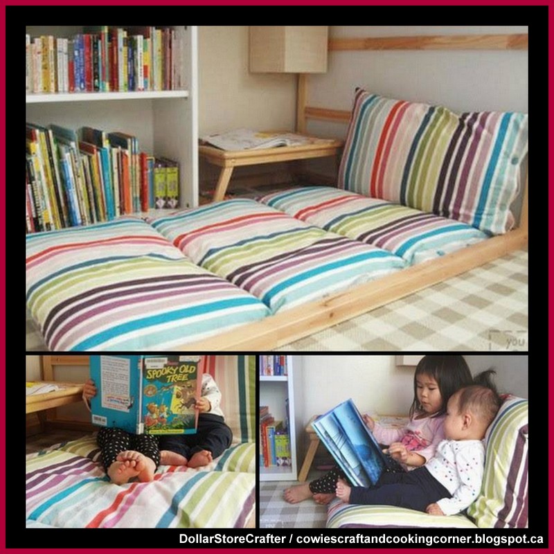 Dollar Store Crafter Turn Everyday Bed Pillows Into A Folding Floor