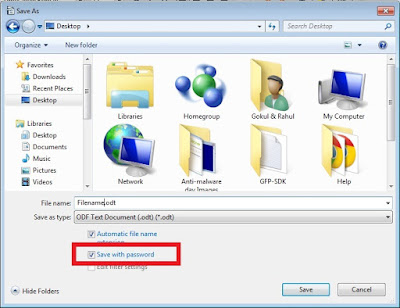 save file with password save file with password