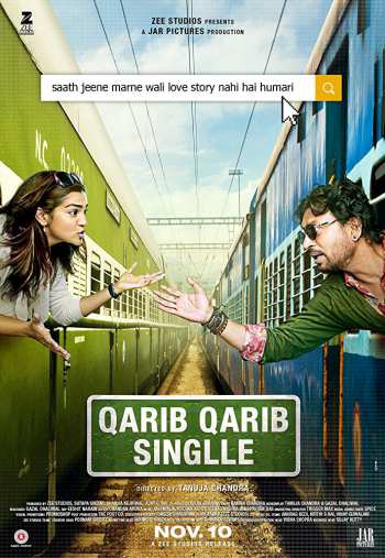 Qarib Qarib Singlle 2017 Hindi Movie 480p DTHRip 350MB watch Online Download Full Movie 9xmovies word4ufree moviescounter bolly4u 300mb movie