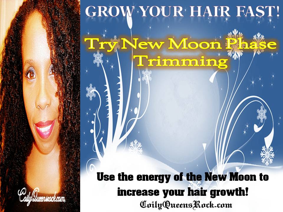 CoilyQueens™ Grow hair long by doing a New Moon Phase trim