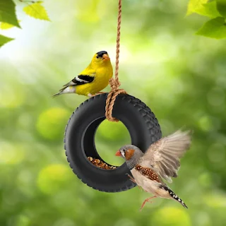 tire swing bird feeder