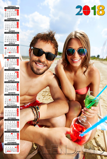 Calendario 2018  neutro per foto a piena pagina