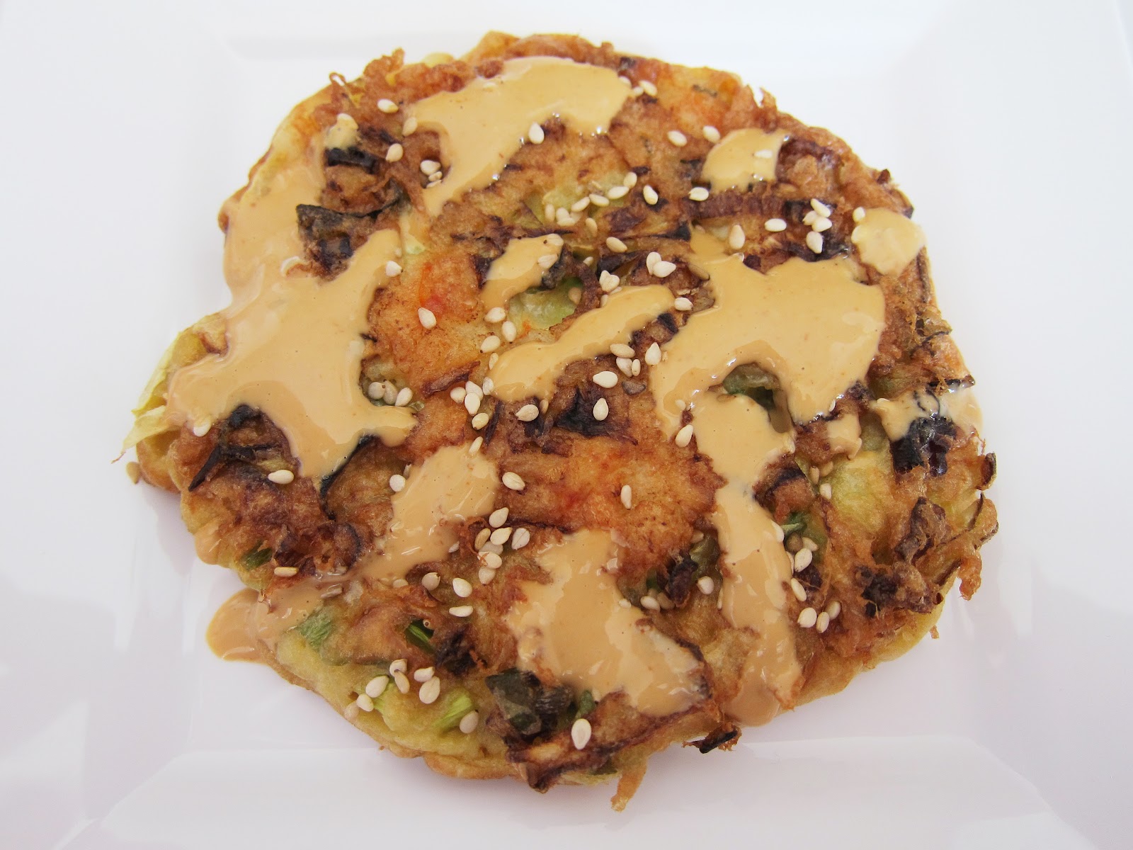Bloatal Recall Okonomiyaki (Japanese Cabbage & Shrimp Pancakes)