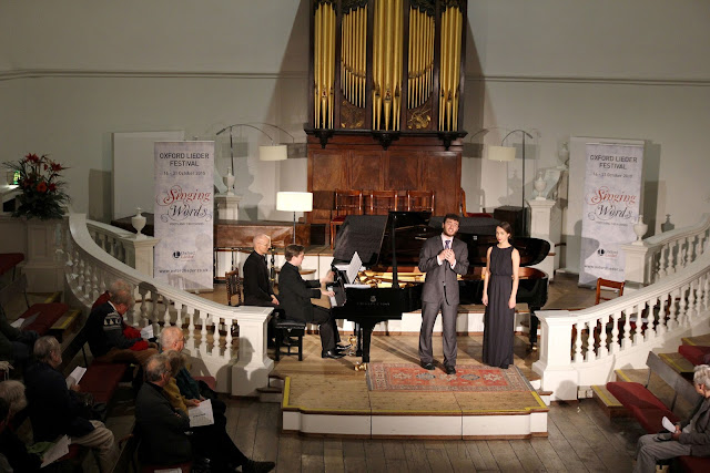 Jonathan Lakeland (piano) with Michael Mofidian and Olivia Warburton Holywell Music Room, Oxford Lieder 2015 credit Robert Piwko