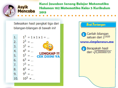 Kunci Jawaban Senang Belajar Matematika Halaman 162 Matematika Kelas 5 Kurikulum 2013 www.simplenews.me