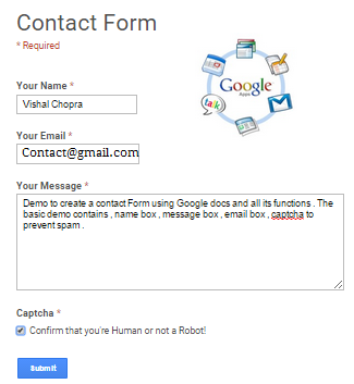 Guide To Create A Contact Form Using Google Docs