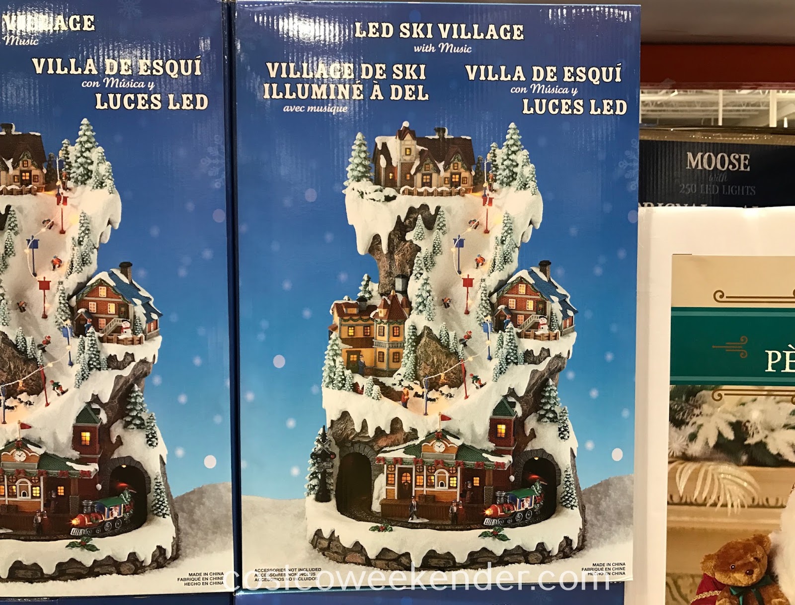 LED Winter Ski Village with Music Costco Weekender