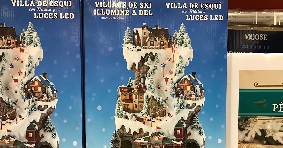 LED Winter Ski Village with Music Costco Weekender