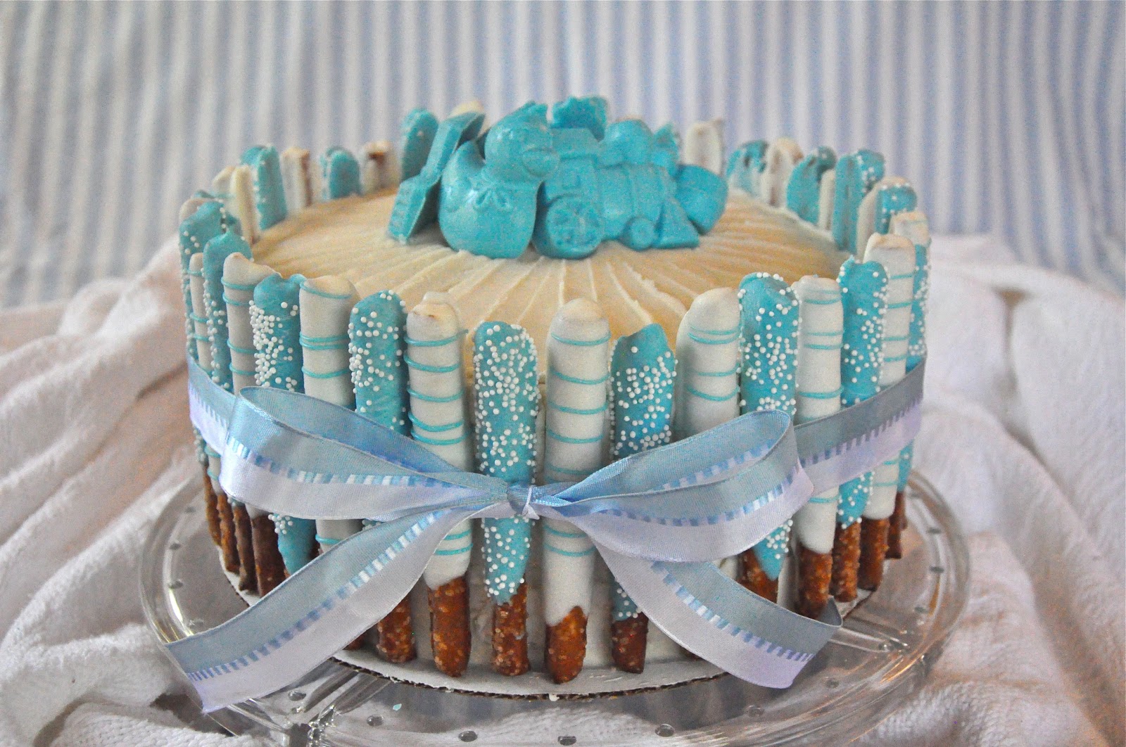 I think I could do that!: Blue Baby Boy Shower Cake