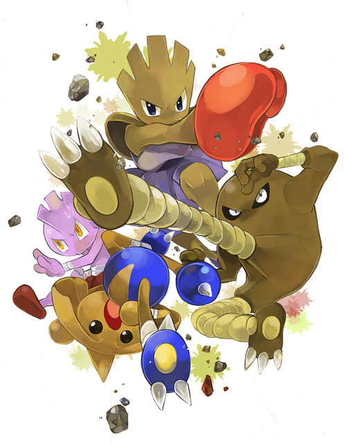 Pokémon by #236, #106 - #107, #237: Tyrogue, Hitmonlee, Hitmonchan &