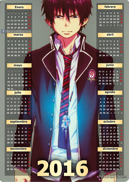 calendario 2016 ao no exorcist