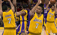 NBA2K12 Los Angeles Lakers And Retro Jersey V.2 with Crowd Fixed