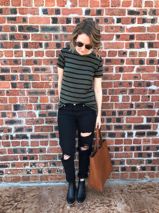 madewell tote, distressed denim, fall outfit, capsule wardrobe, fall style, austin blogger, texas blogger, fashion blog, style blogger, mom style, mom fashion, fall boots