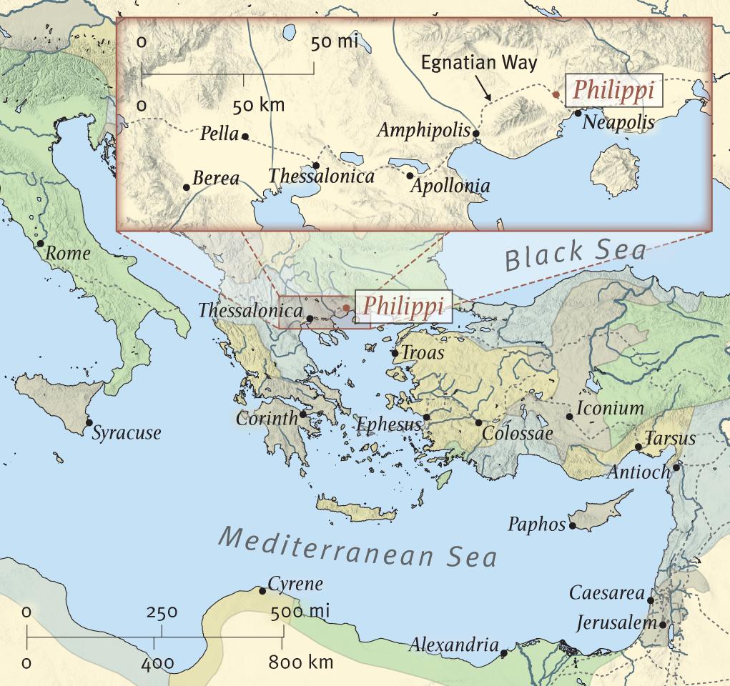 Ancient Philippi Map