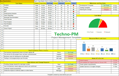 one page project manager excel, one page manager