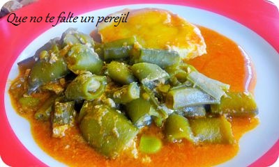Habas En "colorao" Con Huevos Cuajados
