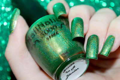 Swatch of the nail polish "Grinch In A Blender" from NailNation 3000