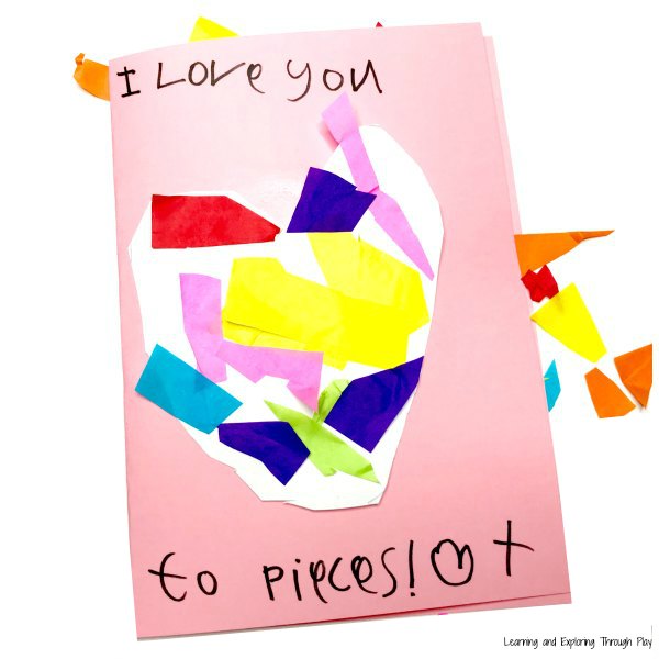Love you to Pieces Collage Card - Toddler and Preschool