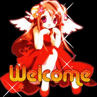 Anime Greeting Cards: Anime Girl - Welcome