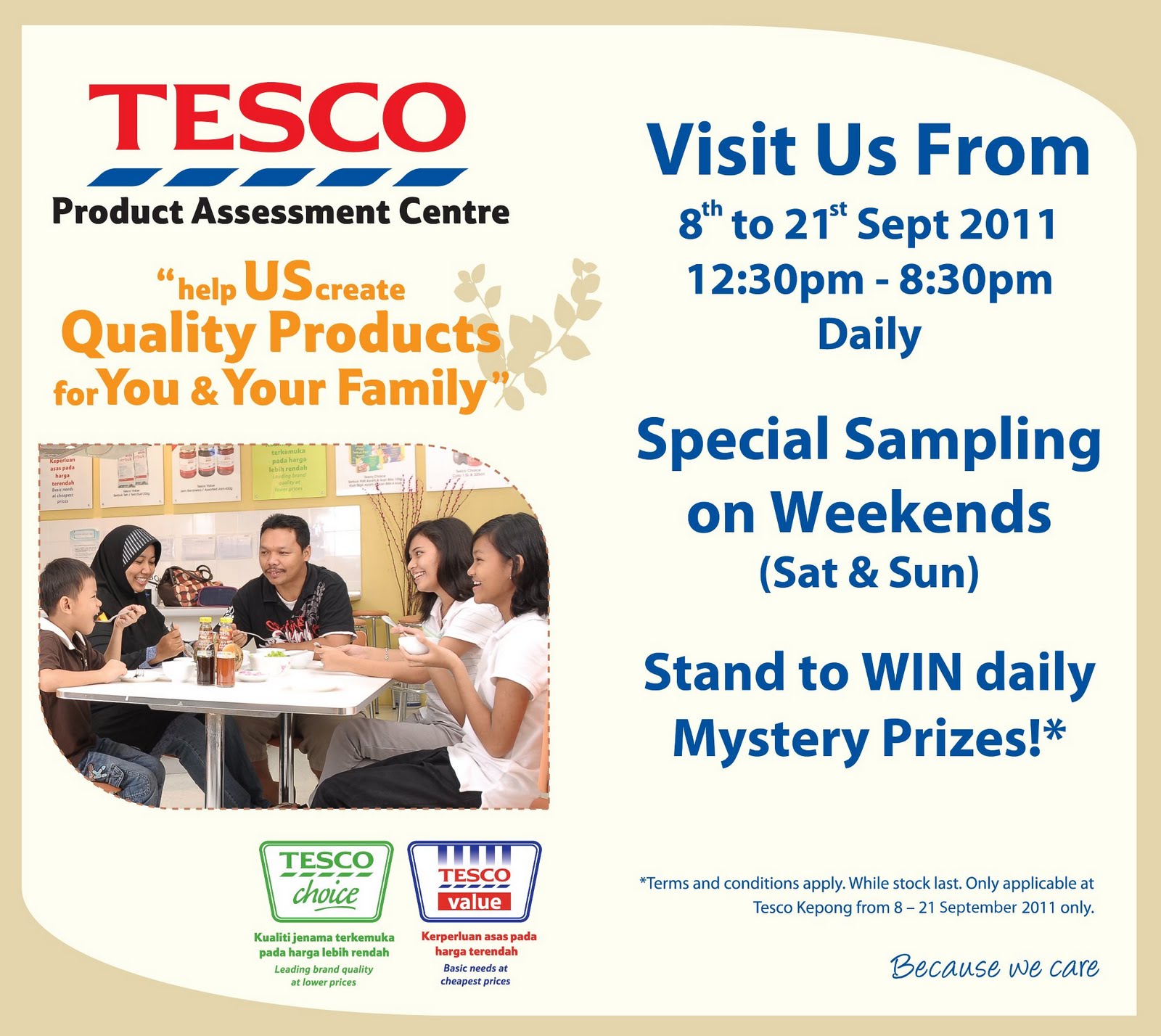 My finding / explorer in KL life Tesco’s Product Assessment Centre