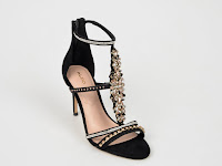 Sandale ALDO negre cu toc elegante de ocazii Sandale ALDO negre cu toc elegante de ocazii