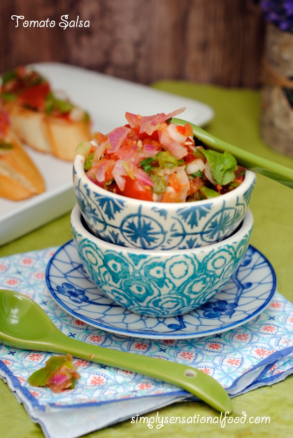 Tomato Salsa Bruschetta simply.food