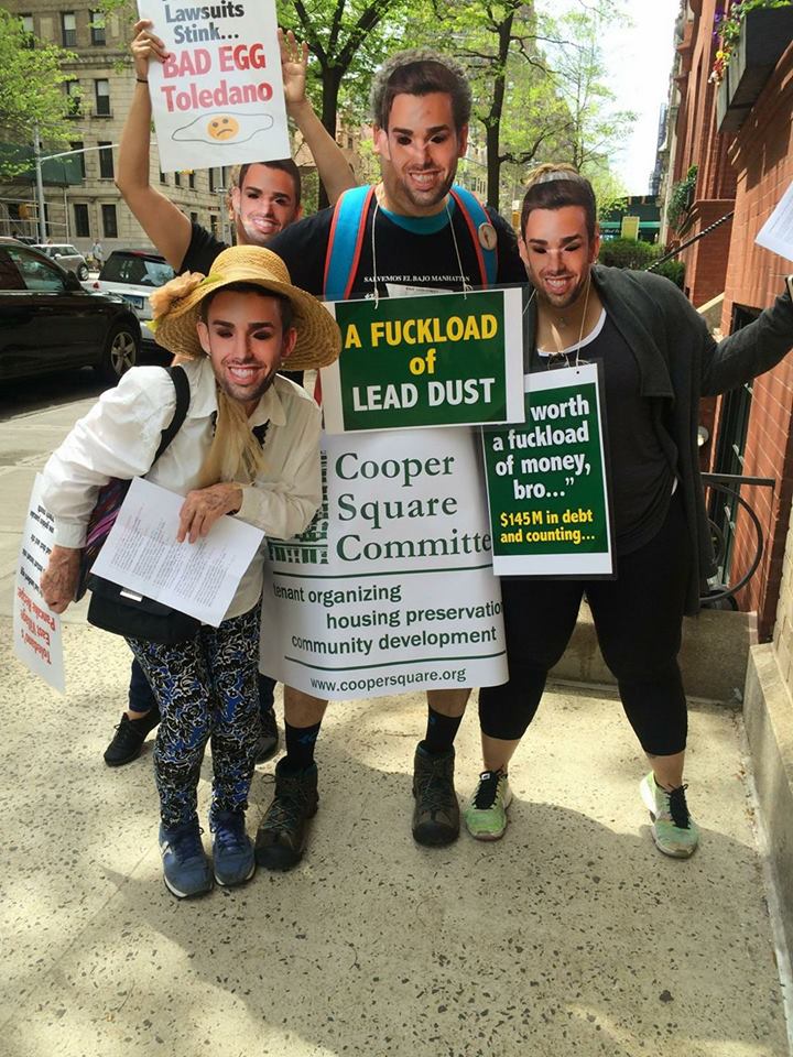 EV Grieve East Village tenants pay landlord Raphael Toledano a visit